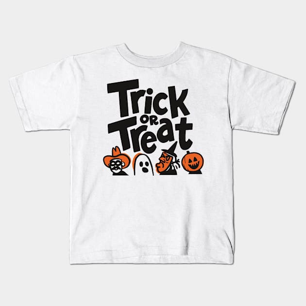 Trick or Treat Kids T-Shirt by sombreroinc